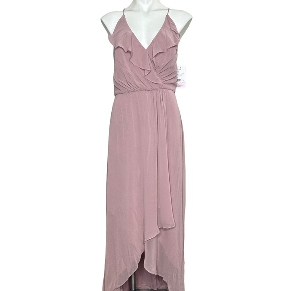 Jenny Packham dusty rose high low ruffle bridesmaid dress NWT 12 - Picture 4 of 8